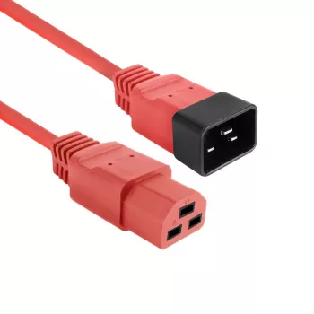 Virtakaapeli ACT C20–C21 IEC60320 punainen 1,5 m, 250 V 16 A