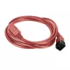 Virtakaapeli ACT C20–C21 IEC60320 punainen 1,5 m, 250 V 16 A