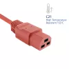 ACT-virtakaapeli C20–C21 IEC60320 punainen 2 m, 16 A 250 V