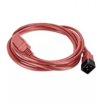 Virtakaapeli ACT C20–C21 IEC60320 punainen 2,5 m, 16 A 250 V