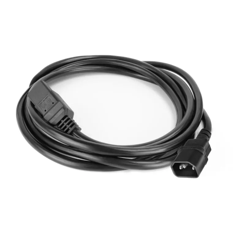 Virtakaapeli ACT C14–C21 IEC60320 musta 1 m, 250 V, 10 A