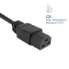 Virtakaapeli ACT C14–C21 IEC60320 musta 2,5 m, 250 V, 10 A