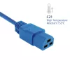ACT-virtakaapeli C14–C21 IEC60320 sininen 1 m, 250 V 10 A