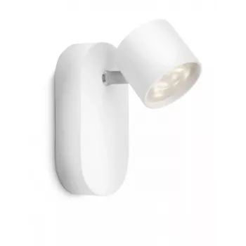 Katto-/seinäspotti Philips myLiving Star 6,5 W LED, 1-lampunen, 2700 K, IP20, valkoinen