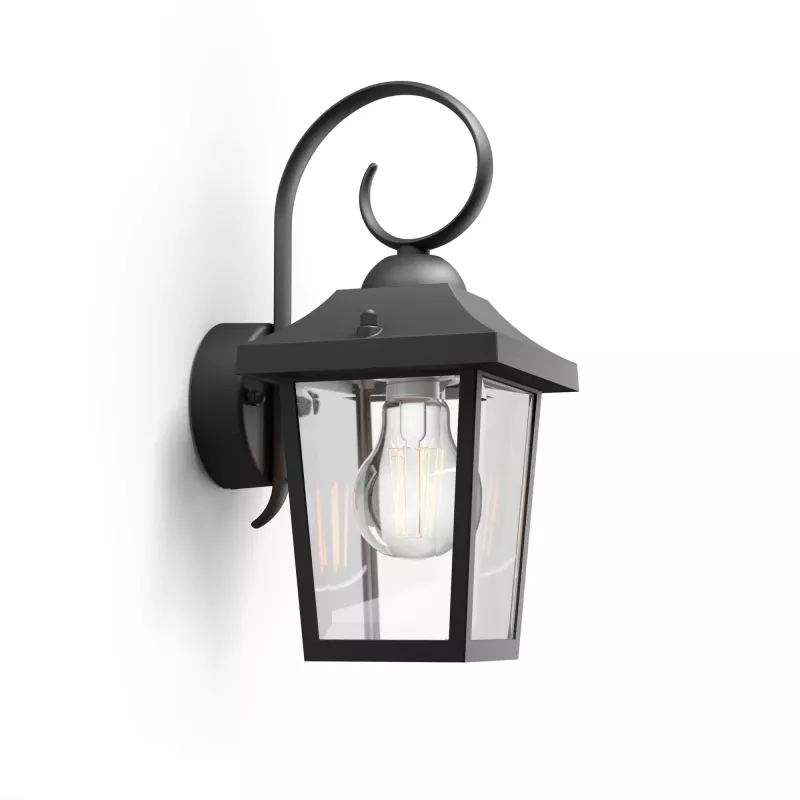 Ulkoseinävalaisin Philips myGarden Buzzard 60 W E27 musta alumiini (ilman polttimoa)