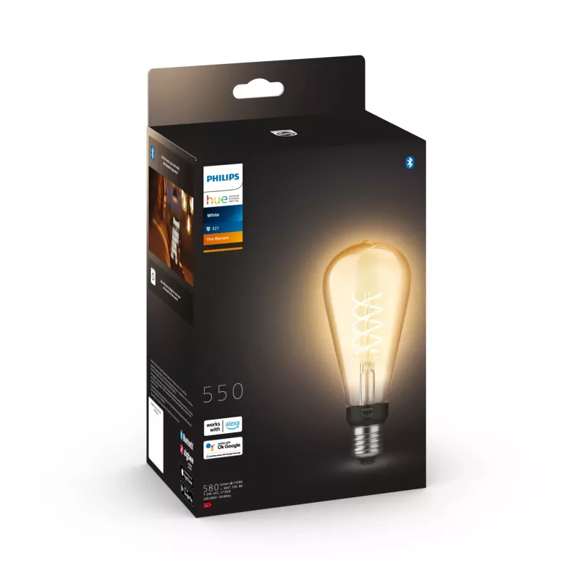 Älylamppu Philips 1 kpl:n pakkaus ST72 E27 filamentti Edison Bluetooth Zigbee