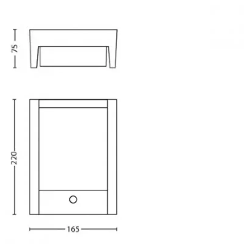Philips Arbour seinävalaisin 3,8W, ulkoseinävalaisin, antrasiitti, metalli, IP44, terassi, puutarha, II