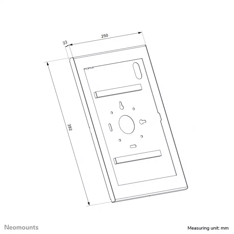 Tablettikotelo Neomounts WL15-603BL1 — lukittava yleiskotelo 14,6 tuuman (37,1 cm) tableteille, musta