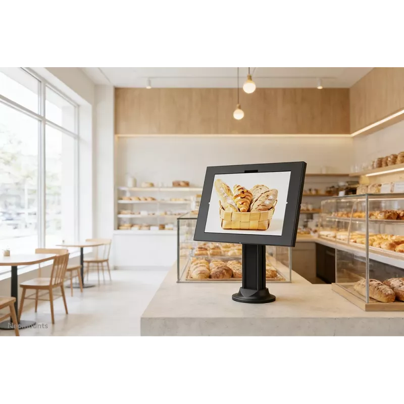 Tablet-pöytäteline Neomounts DS15-632BL1 — yleismalli lukittava, enintään 3 kg