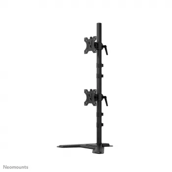 Neomounts Dual-monitoriteline DS45-600BL2V kahdelle näytölle 10–32 inch, VESA 75x75–100x100, enintään 9 kg, vapaasti seisova, musta