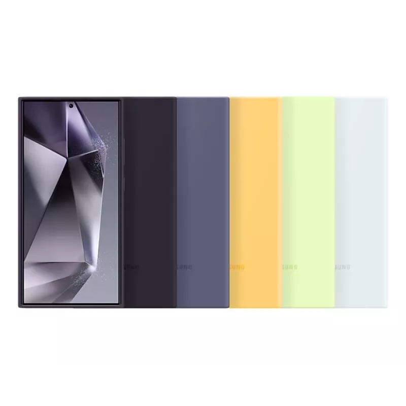 Kuori Samsung Galaxy S24 Ultra silikonikotelo tummanvioletti