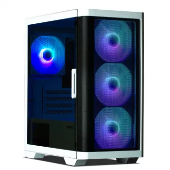 Zalman M4 WHITE tietokonekotelo Mini Tower musta, valkoinen