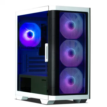 Zalman M4 WHITE tietokonekotelo Mini Tower musta, valkoinen