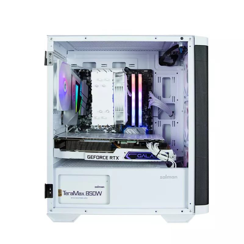 Zalman M4 WHITE tietokonekotelo Mini Tower musta, valkoinen