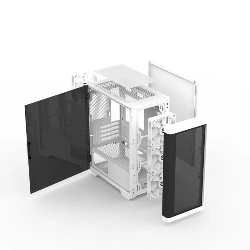 Zalman M4 WHITE tietokonekotelo Mini Tower musta, valkoinen