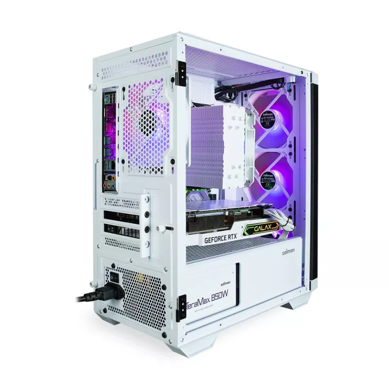 Zalman M4 WHITE tietokonekotelo Mini Tower musta, valkoinen