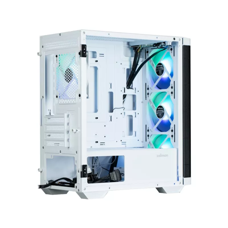 Zalman M4 WHITE tietokonekotelo Mini Tower musta, valkoinen