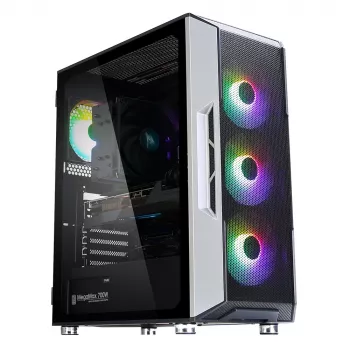 Zalman I3 Neo ATX Mid Tower PC-kotelo mesh-etuosa tehokkaaseen jäähdytykseen 3 esiasennettua tuuletinta Midi Tower musta