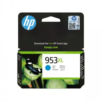HP 953XL High Yield syaani alkuperäinen mustepatruuna, syaani, 1 kpl, 1 450 sivua