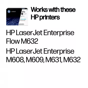 HP 37X High Yield musta alkuperäinen LaserJet-värikasetti, 25 000 sivua, musta, 1 kpl