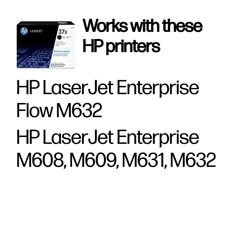 HP 37X High Yield musta alkuperäinen LaserJet-värikasetti, 25 000 sivua, musta, 1 kpl