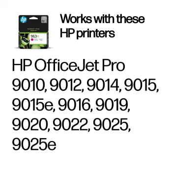 HP 963XL High Yield magenta alkuperäinen mustepatruuna, magenta, 1 kpl, 1 600 sivua