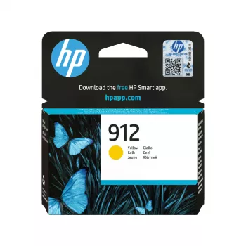 HP 912 keltainen alkuperäinen mustepatruuna, keltainen, 1 kpl, 315 sivua