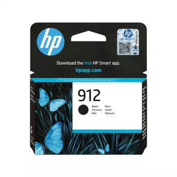 HP 912 musta alkuperäinen mustepatruuna, musta, 1 kpl, 250 sivua