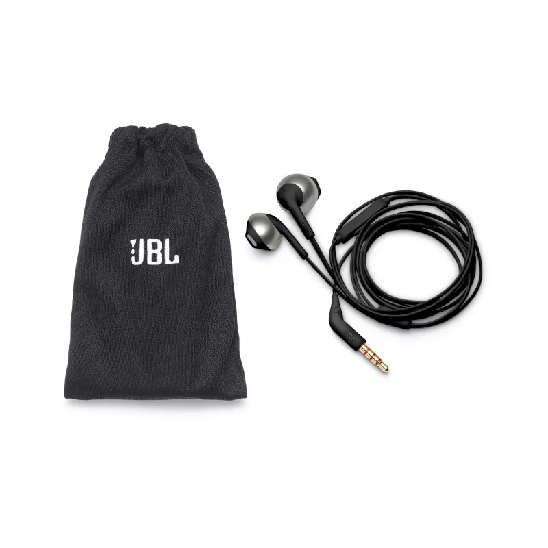 Johdollinen in-ear-headset JBL Tune 205 — 1,182 m kaapeli, 20–20000 Hz, musta
