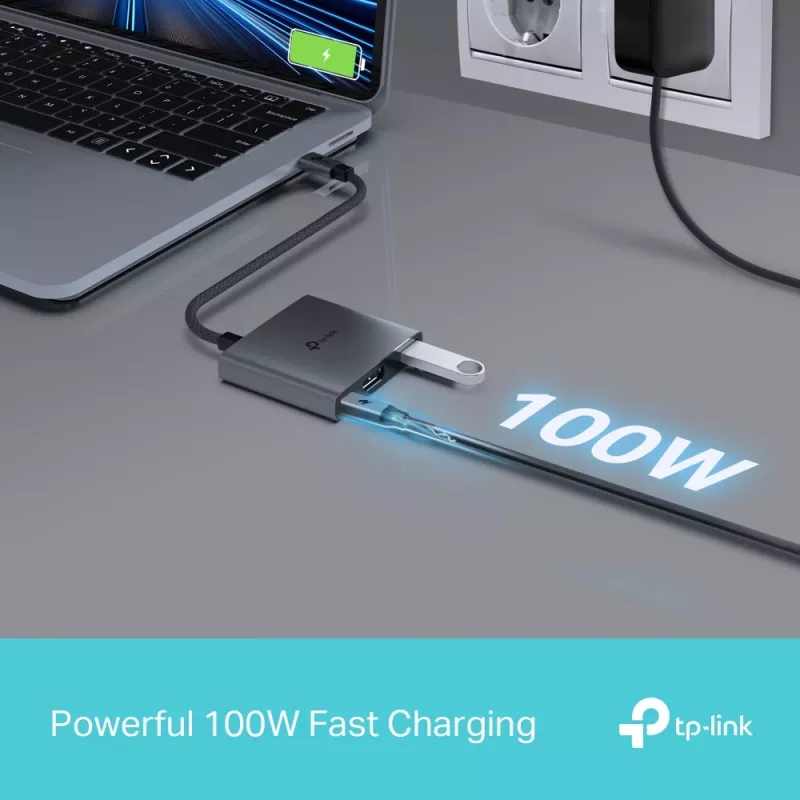 TP-Link UH3020C USB-keskitin USB Type-C 5000 Mbit/s harmaa