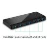 TP-Link UH700 USB-keskitin USB 3.2 Gen 1 (3.1 Gen 1) Micro-B 5000 Mbit/s musta