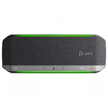 HP Poly Sync 40 USB-A USB-C -kaiutinpuhelin, hopea, Windows 10, Windows 11, MacOS, 30 h, RoHS, Federal Communications Commission (FCC), CE, 38 mm