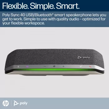 HP Poly Sync 40+ Microsoft Teams -sertifioitu USB-A USB-C kaiutinpuhelin + BT700 USB-A -sovitin