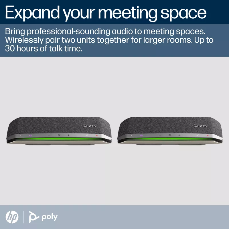 HP Poly Sync 40+ Microsoft Teams -sertifioitu USB-A USB-C kaiutinpuhelin + BT700 USB-A -sovitin
