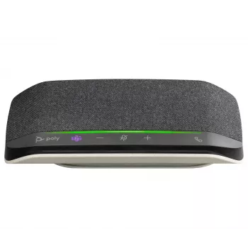 HP Poly Sync 10 Microsoft Teams -sertifioitu kaiutinpuhelin, hopea, Windows 10, Windows 11, MacOS, RoHS, Federal Communications Commission (FCC), CE, 182 mm, 89 mm