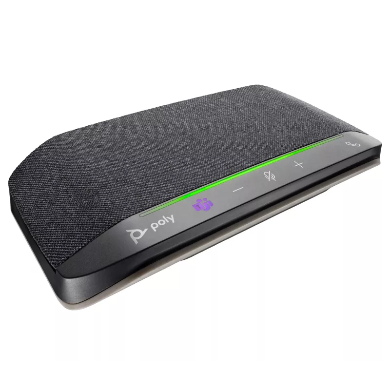 HP Poly Sync 10 Microsoft Teams -sertifioitu kaiutinpuhelin, hopea, Windows 10, Windows 11, MacOS, RoHS, Federal Communications Commission (FCC), CE, 182 mm, 89 mm