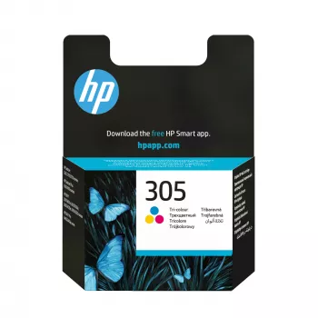 HP 305 tri-color alkuperäinen mustepatruuna, syaani, magenta, keltainen, 1 kpl, 100 sivua