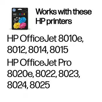 HP 912 4 kpl:n pakkaus musta/syaani/magenta/keltainen alkuperäisiä mustepatruunoita