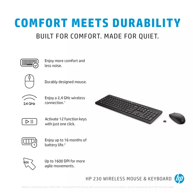 HP 230 langaton hiiri- ja näppäimistöyhdistelmä