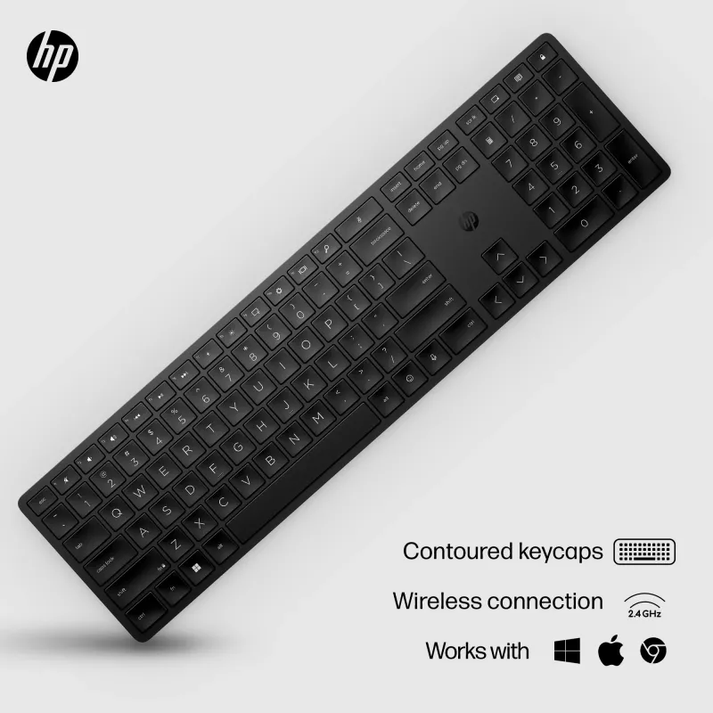 HP 450 ohjelmoitava langaton näppäimistö täysikokoinen RF langaton USB musta