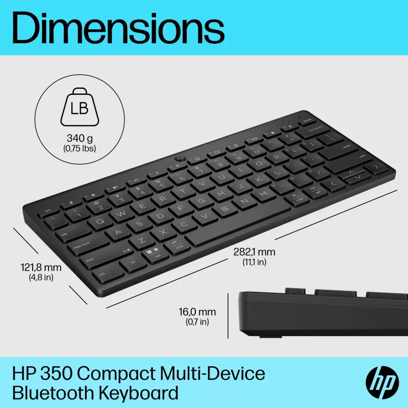 HP 350 kompakti monilaite Bluetooth -näppäimistö
