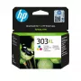 HP 303XL High Yield kolmivärinen alkuperäinen värikasetti, syaani, magenta, keltainen, 1 kpl, 415 sivua