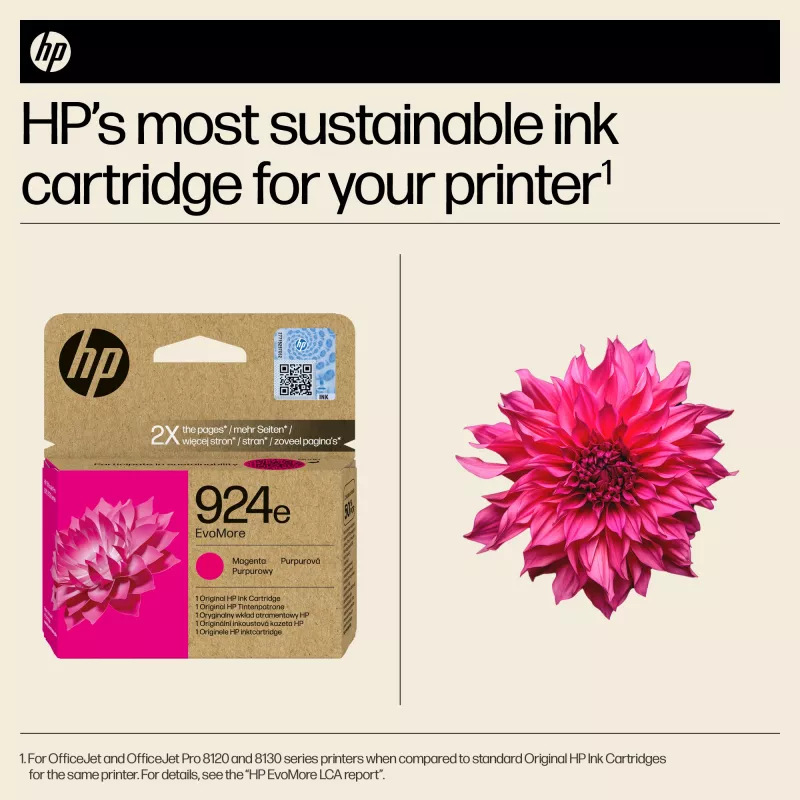 HP 924e EvoMore magenta alkuperäinen värikasetti, magenta, 1 kpl, 800 sivua
