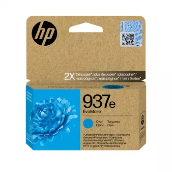 HP 937e EvoMore syaani alkuperäinen mustekasetti, syaani, 1 kpl, 1650 sivua