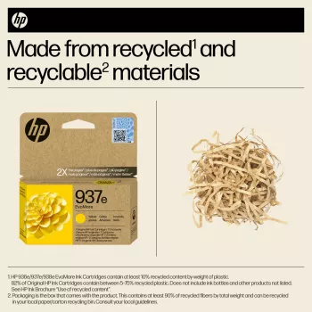 HP 937e EvoMore keltainen alkuperäinen mustekasetti