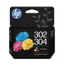 HP 302/304 alkuperäinen mustepatruuna, kolmivärinen, syaani, magenta, keltainen, 1 kpl, 100 sivua