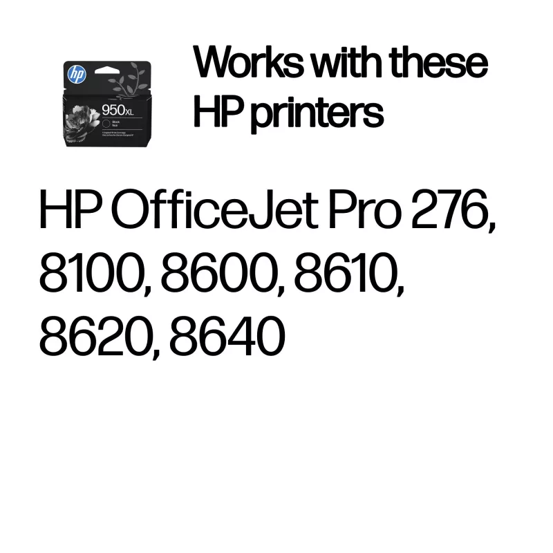 HP 950XL High Yield musta alkuperäinen mustepatruuna
