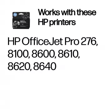 Mustepatruuna HP 950XL High Yield musta alkuperäinen (CN045AE#LS3) mustesuihkutulostimelle