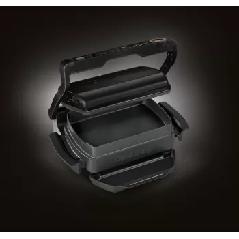 Kontaktigrilli Tefal GC7148 — 2000 W, ruostumaton teräsrunko, suorakaiteen muotoinen, säädettävä termostaatti, grillipinta, 365×365×175 mm