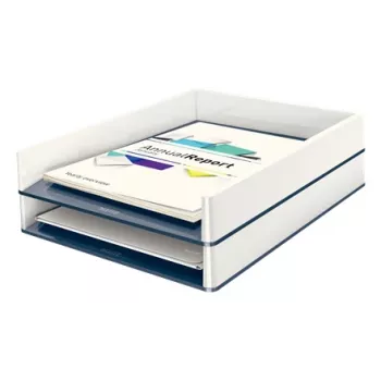 Leitz asiakirjalokero WOW Dual Colour, muovi, metalli, valkoinen, A4, 267 mm, 336 mm, 49 mm